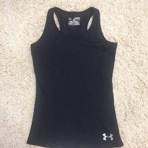 [Under Armour] youth medium fitted tank black top